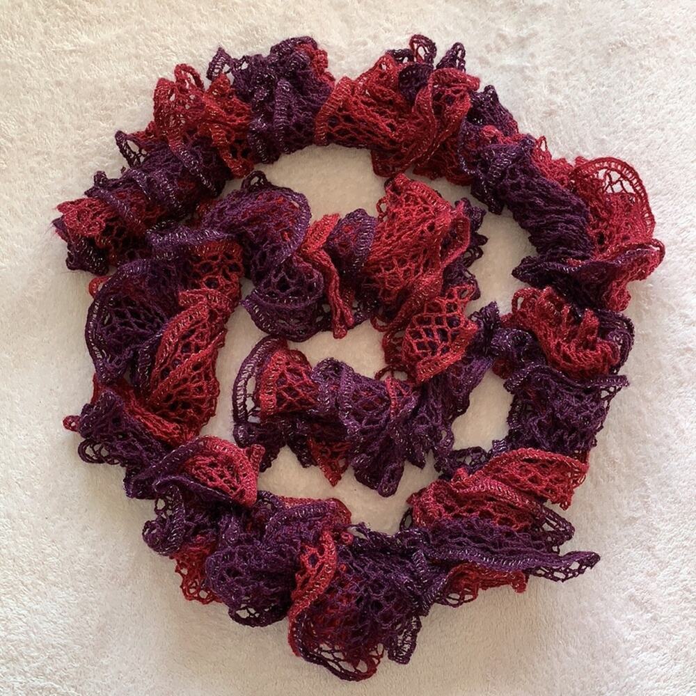 Plum & magenta sparkly scarf‎